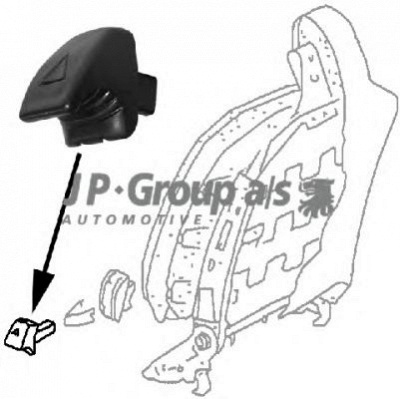 JP GROUP 8188000500 -  Поворотная ручка, регулировка спинки сидения